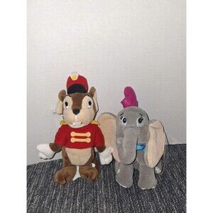 NWT The Disney Store Timothy Mouse & Dumbo 8" Mini Bean Bag Plush Set